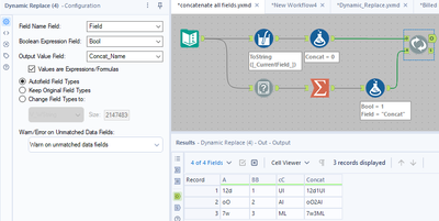 Concatenate All Fields Dynamically - Alteryx