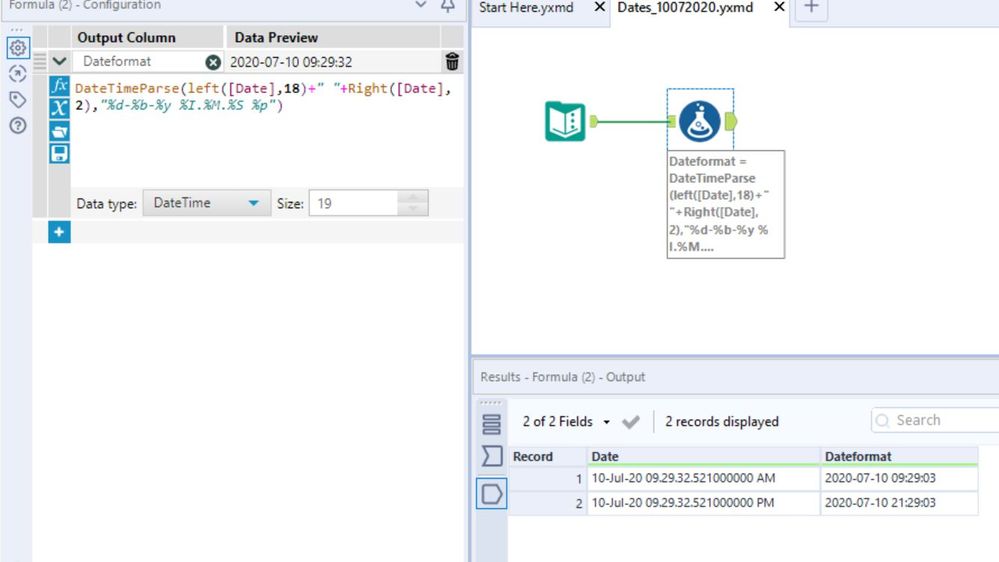 Date time Parse - Alteryx