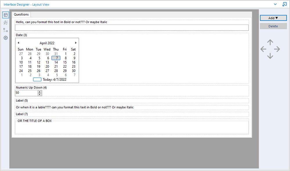 Formatting text in Interface Designer - Alteryx