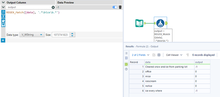 Filtering for specific words within a string filed - Alteryx