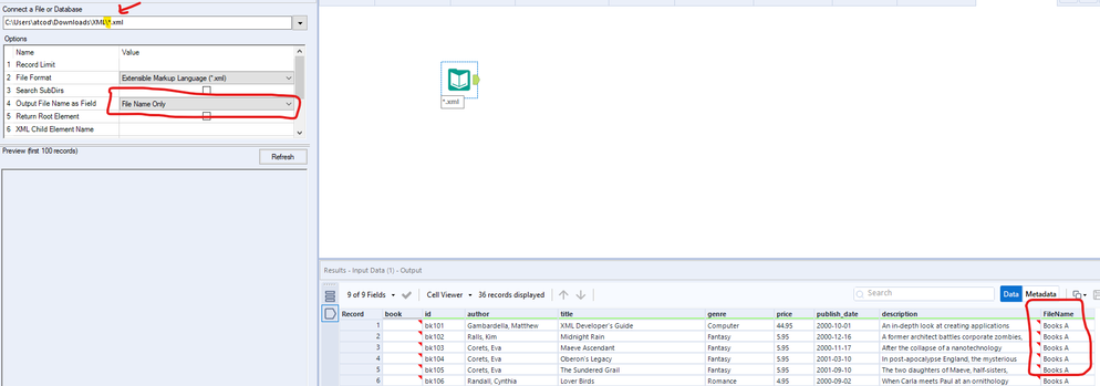 Importing Multiple .xml files from a folder - Alteryx