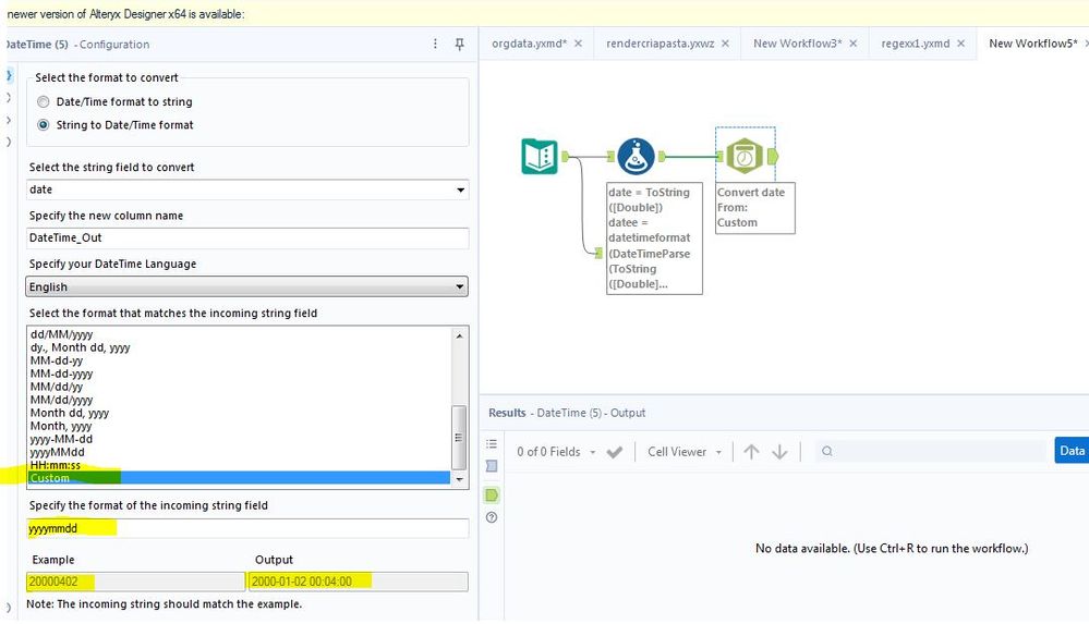 need HELP, double to date format - Alteryx