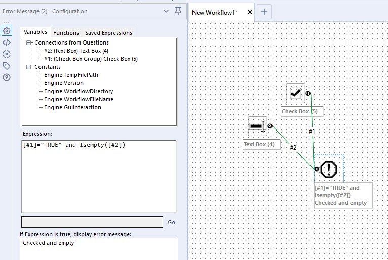 Error Message tool on App having multiple interface tools on single ...