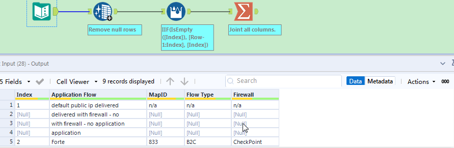 Merge Multiple rows into 1 row - Alteryx