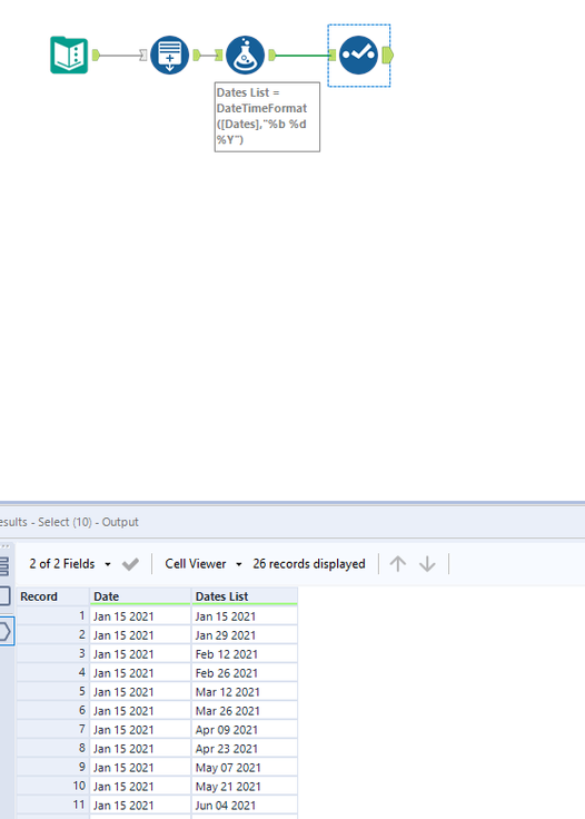 Creating a date column - Alteryx
