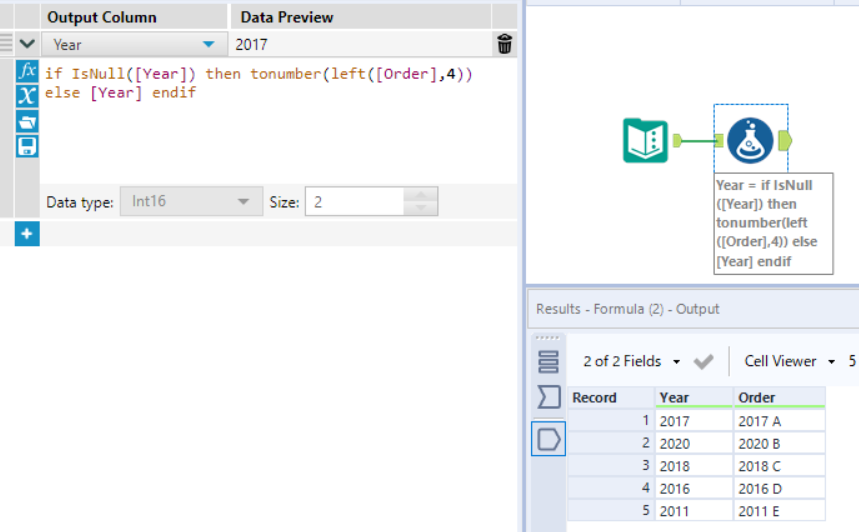 Empty Column Code Populating empty columns - Alteryx