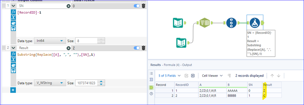 How to replace value from One cell to Antoher based on Conditions - Alteryx