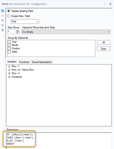 Replacing a null value with a different row's value - Alteryx