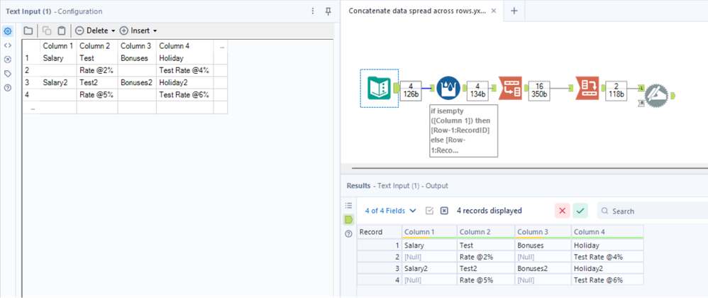 Concatenating Rows of Data - Alteryx