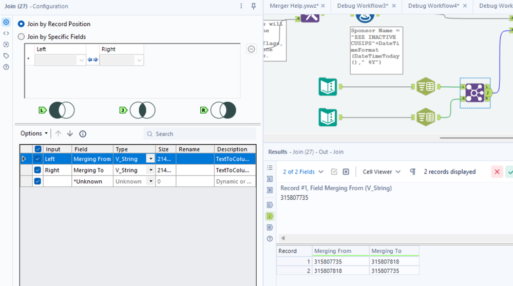 Updating Columns in the Text Input tool connected to a Find & replace ...