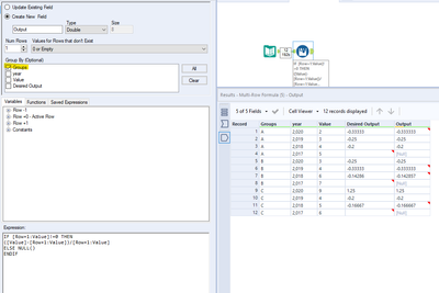 Need help with the multi row formula - Alteryx