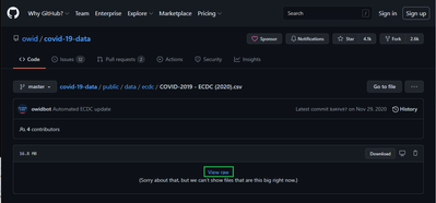 Connect to GitHub to download data files - Alteryx