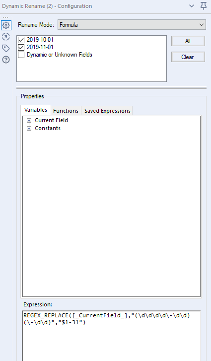 Dynamic Rename Tool Change date format of field heading - Alteryx