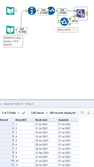 FIRST ROW VALUE TO PASTE TO ENTIRE COLUMN - Alteryx