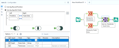 Filtering out similar data from 2 different column - Alteryx