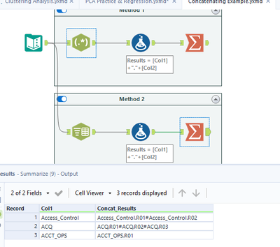 Combine values across different columns - Alteryx