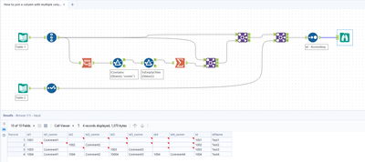 How to join a column with multiple columns - Alteryx