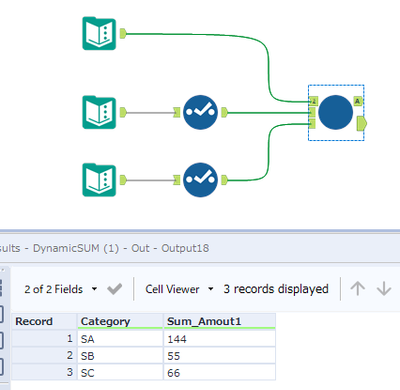 Control Parameters with summarize and dynamic rename - Alteryx