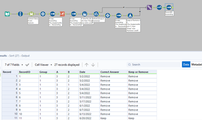 How to identify specific rows to keep or remove in a group using ...