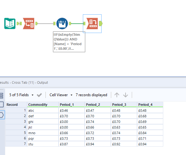 Replacing Nulls with values from previous column - Alteryx