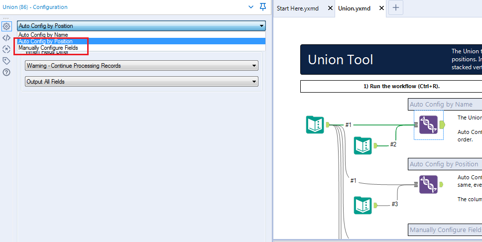 Union Two Txt files - Alteryx