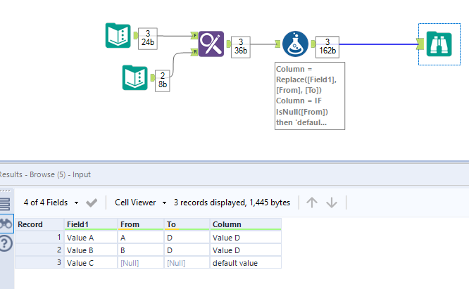 Changing Content of Column Based on Lookup Table - Alteryx