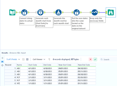 Split data into rows based on two column variables - Alteryx