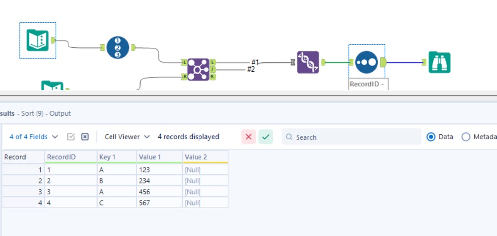 Join 2 tables only if value is present in the 2nd table - Alteryx