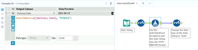 Change date format "yyyymmdd" without creating a new column - Alteryx