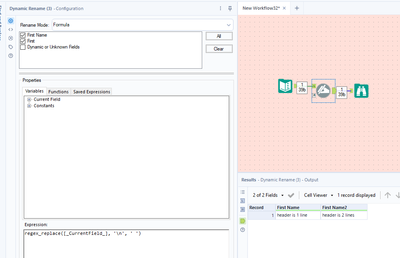 Recognizing Headers with different line break formats - Alteryx