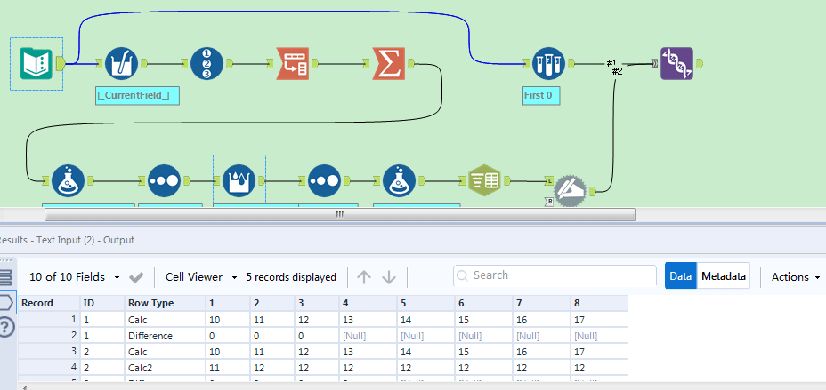 How to make rows null dependent on certain values? - Alteryx