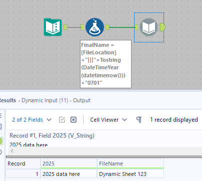 Dynamic Input for excel tab names - Alteryx