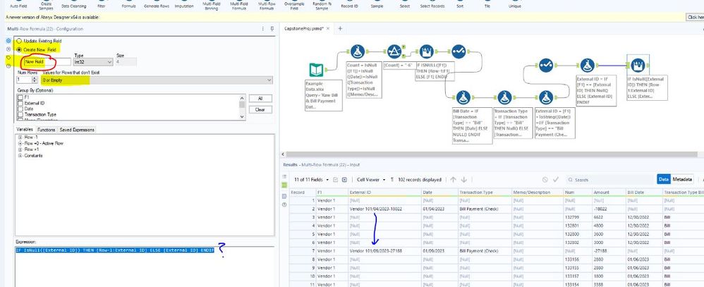Multi Row Formula Error - Alteryx