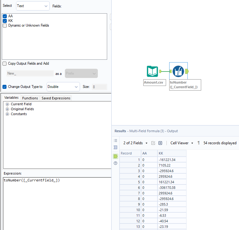 Number conversion format - Alteryx