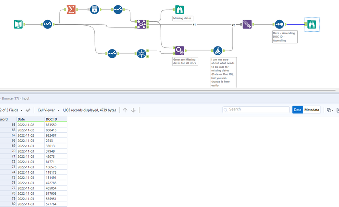 Generate Rows for missing dates - Alteryx