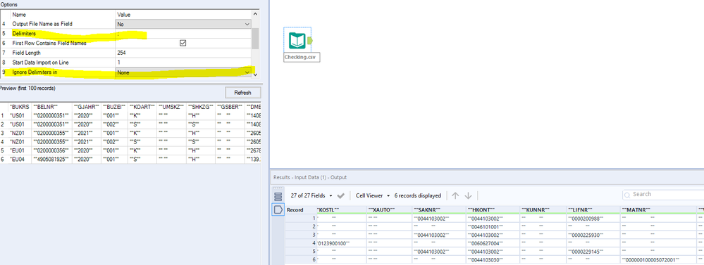 Reading CSV format - Alteryx