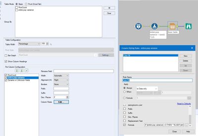 Conditional formatting using basic table tool - Alteryx