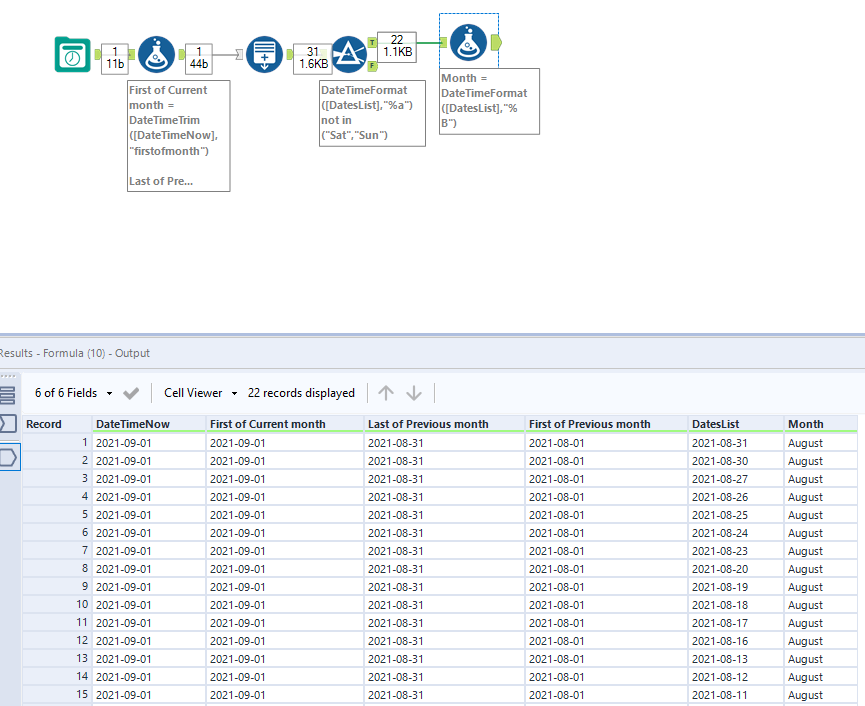 Decrementing the date field by 1 for 31 days and passing it to the ...