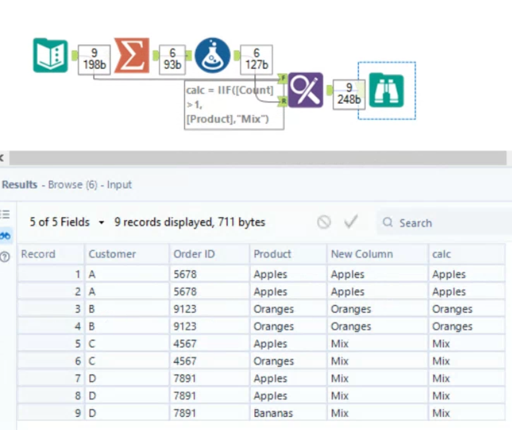 Compare multiple rows in one column, create new column with results ...