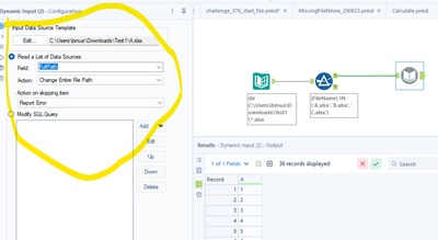 Dynamic Input - Sheet not specified - Alteryx