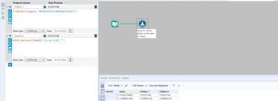 How to remove Letters at the end of a string? - Alteryx