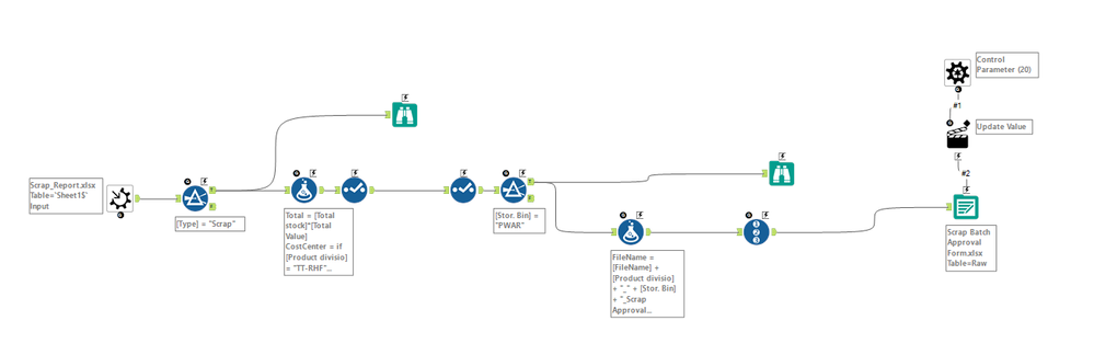 Write multiple excel files using a template - Alteryx