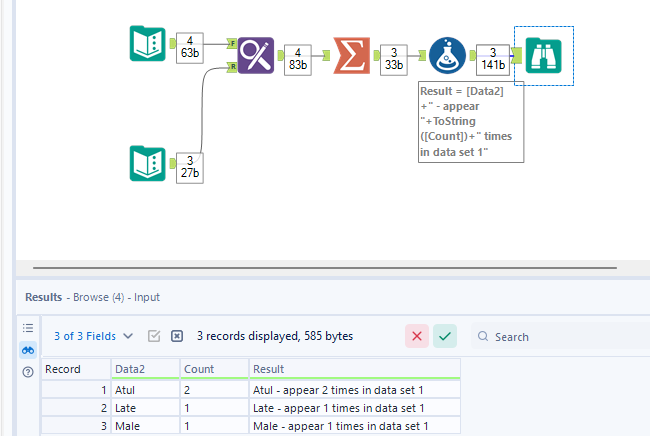 How to do Partial Text matching from two different data sets - Alteryx