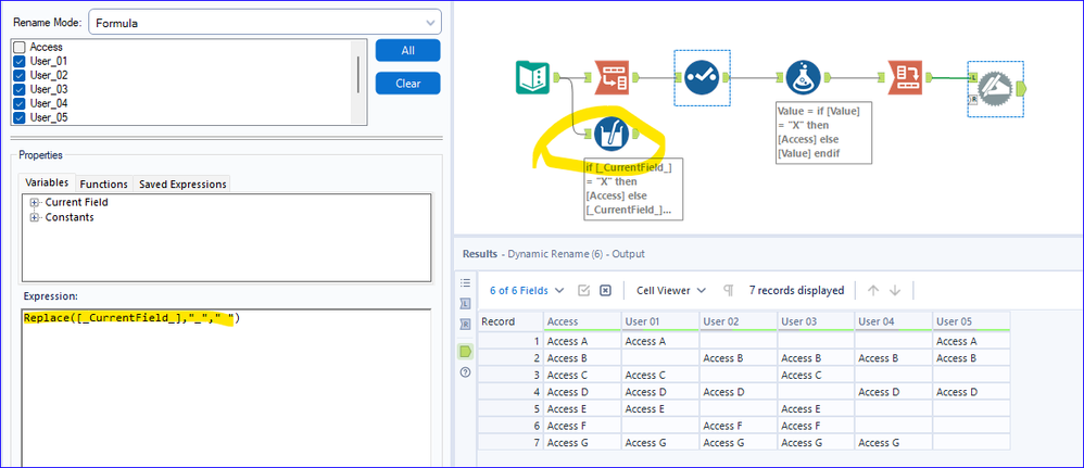 Replace Records in a Table - Alteryx