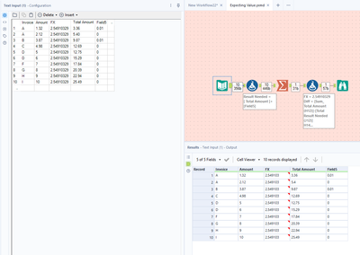 Expecting the Value in Column - Alteryx