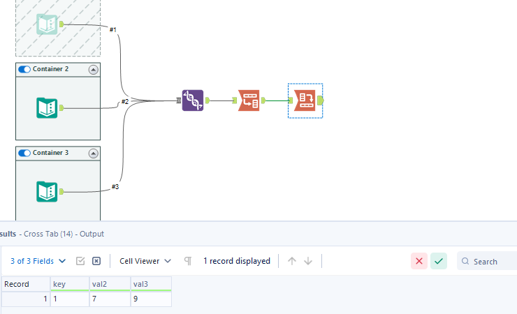 Join Multiple with one data source in disabled Tool Container - Alteryx