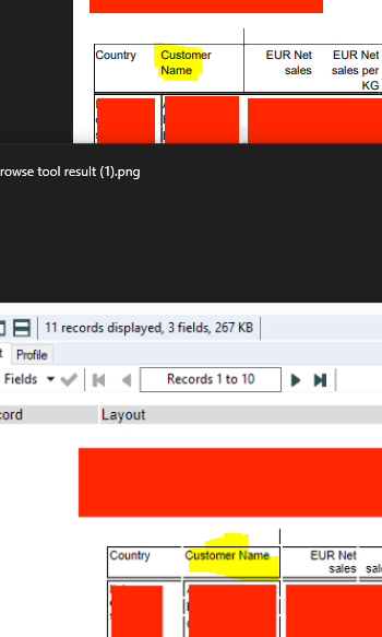 Rendered table skips right border - Alteryx