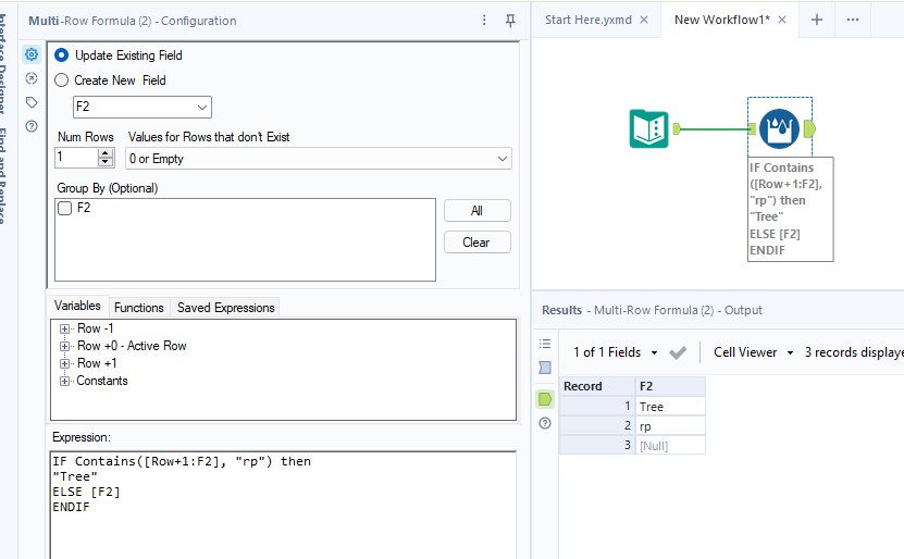 If statement for rows?? - Alteryx
