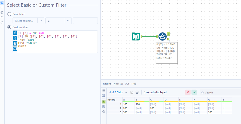 If statements with multiple columns - Alteryx