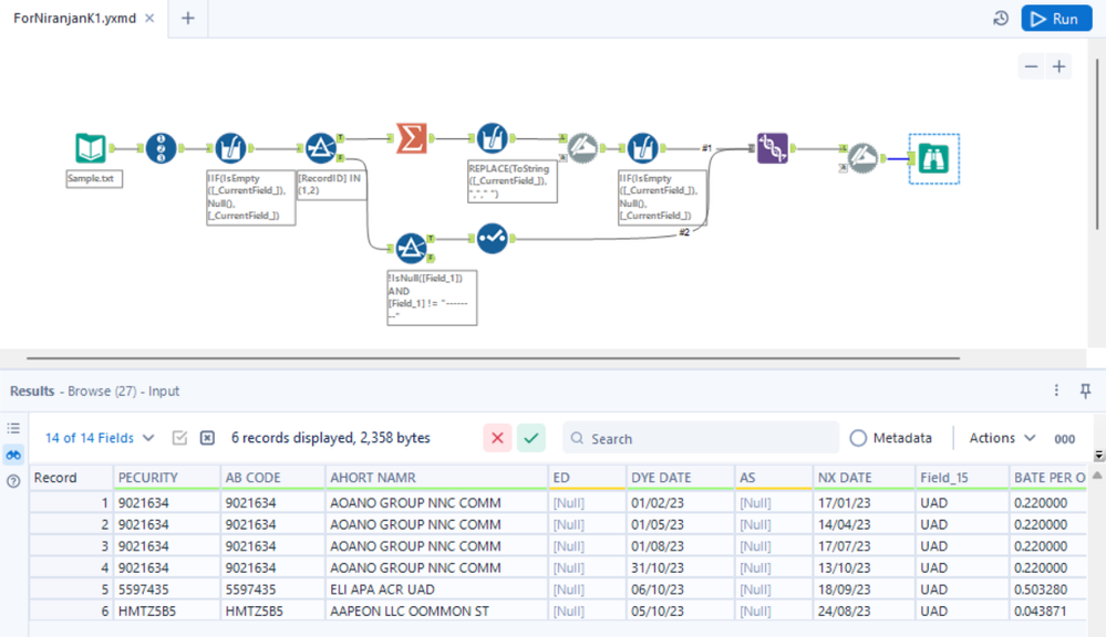 Data split - Alteryx